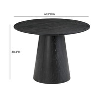 Sampa Black Oak Round Dining Table - Luxury Living Collection