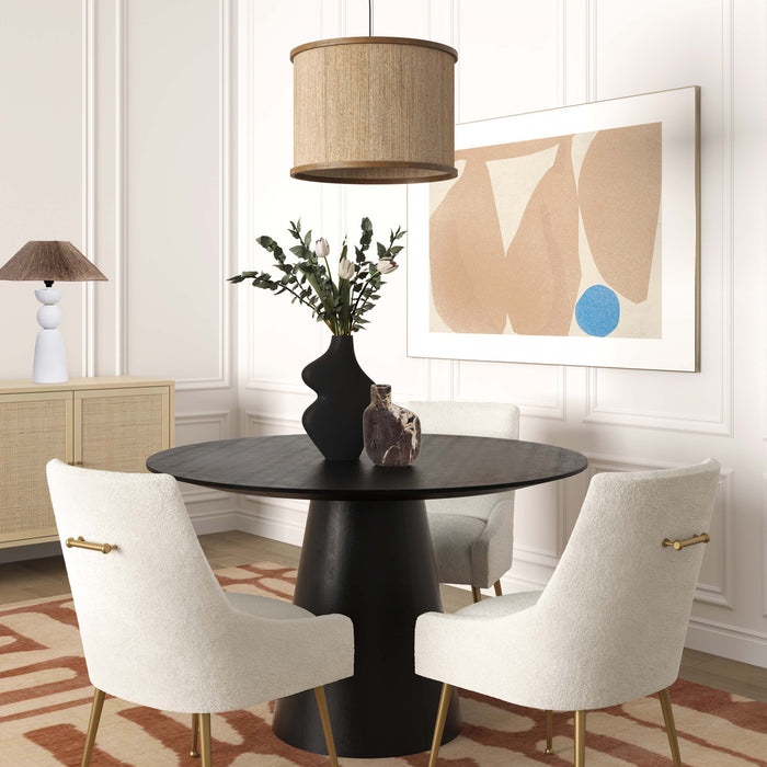 Sampa Black Oak Round Dining Table - Luxury Living Collection