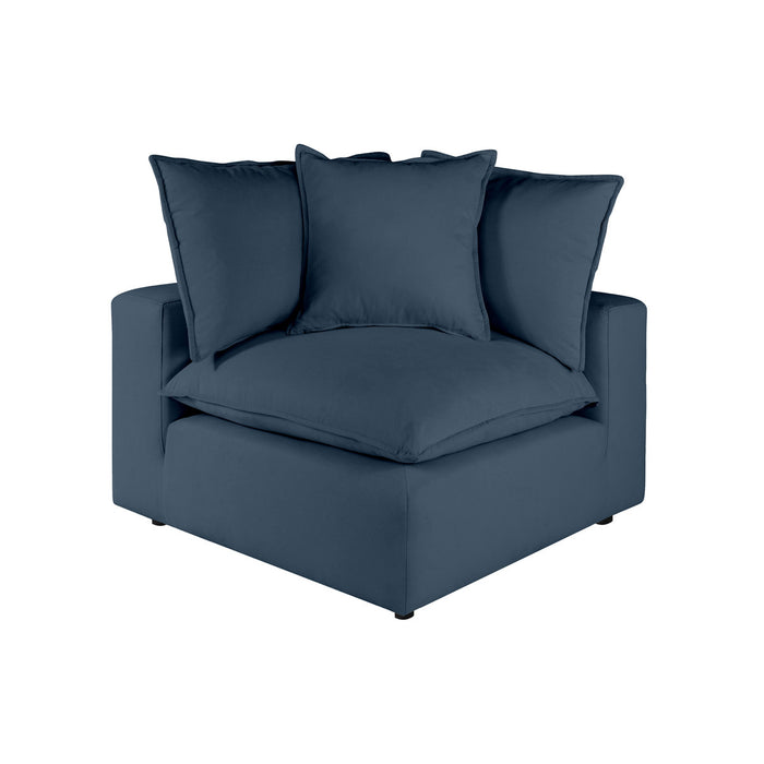 Carlie Navy Modular Corner Chair - Luxury Living Collection
