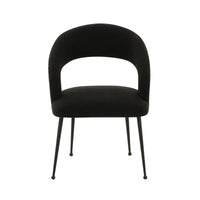 Modena Black Boucle Dining Chair - Luxury Living Collection