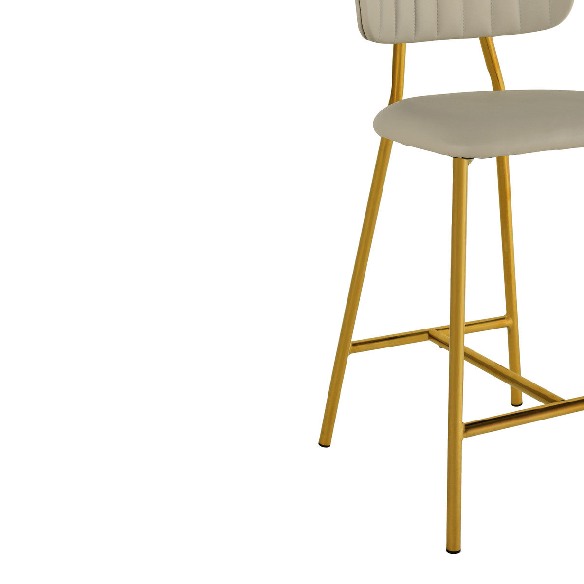 Joss Nude Vegan Leather Counter Stool (Set of 2) - Luxury Living Collection