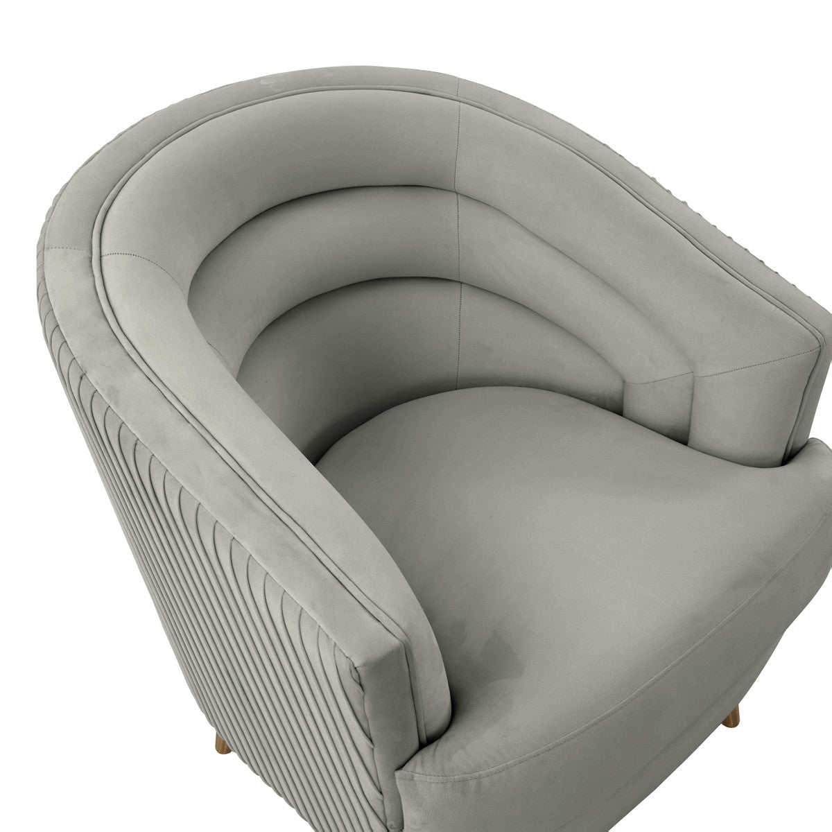 Julietta Grey Velvet Accent Chair - Luxury Living Collection