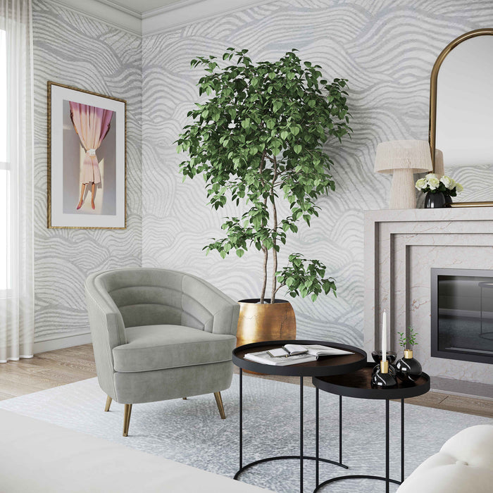 Julietta Grey Velvet Accent Chair - Luxury Living Collection