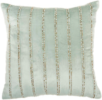 Lilou Light Green Throw Pillow - Elegance Collection