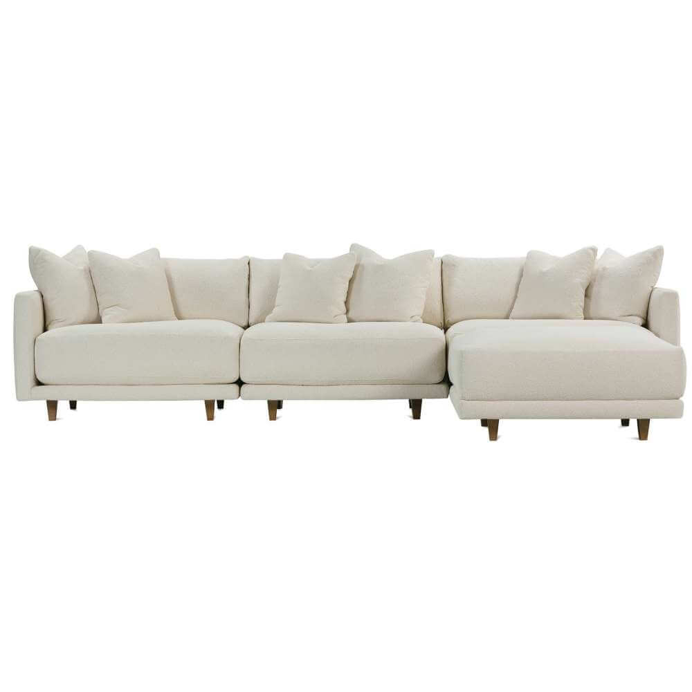 Laven Bone White Modular Upholstered Down Sofa - Select Your Pieces