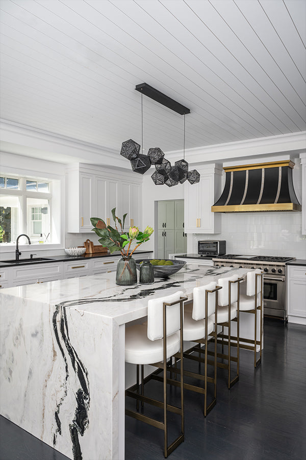Laylani White Vinyl With Bronze Base Counter Chair