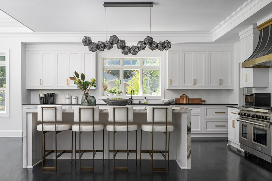 Laylani White Vinyl With Bronze Base Counter Chair
