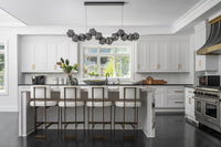 Laylani White Vinyl With Bronze Base Counter Chair