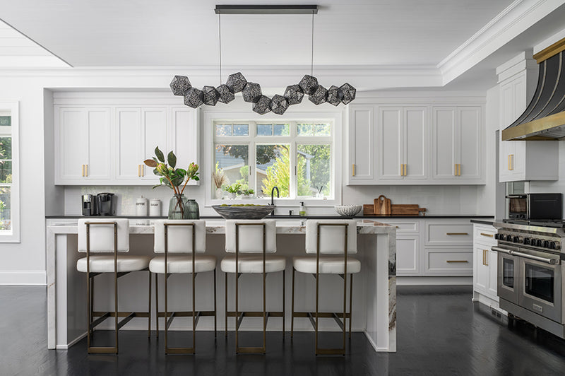 Laylani White Vinyl With Bronze Base Counter Chair