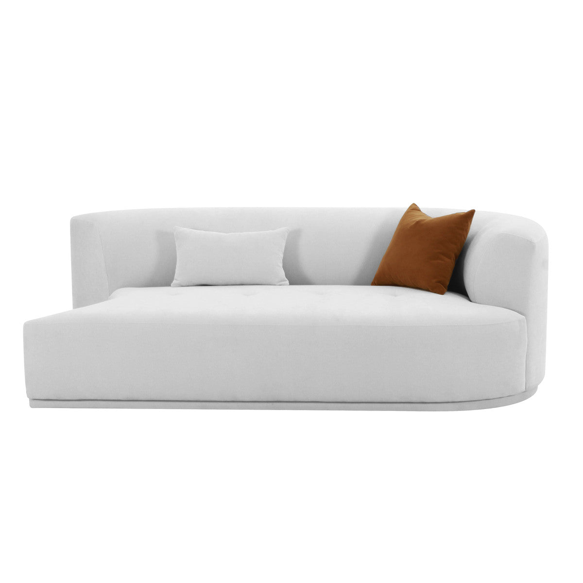 Pablo Grey Velvet Modular RAF Loveseat - Luxury Living Collection