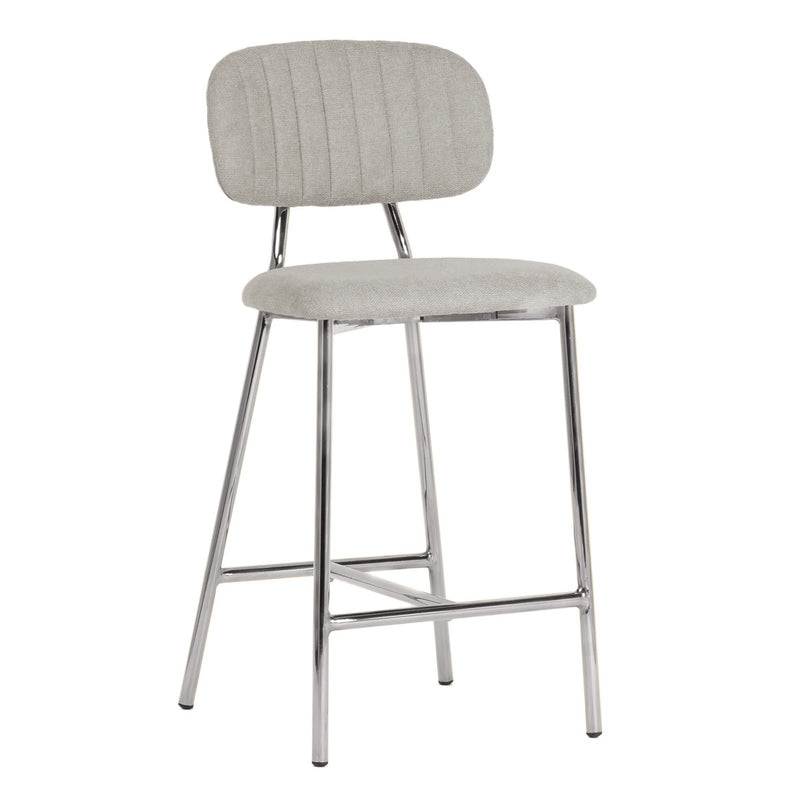 Joss Grey & Silver Counter Stool (Set of 2) - Luxury Living Collection