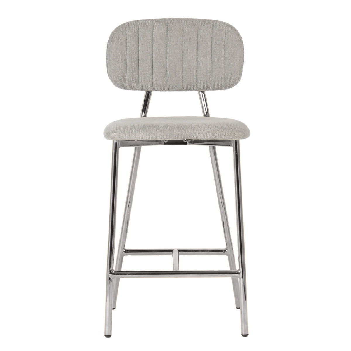 Joss Grey & Silver Counter Stool (Set of 2) - Luxury Living Collection