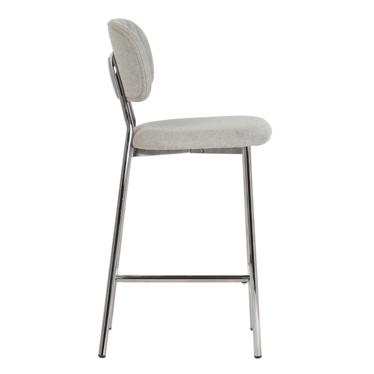 Joss Grey & Silver Counter Stool (Set of 2) - Luxury Living Collection