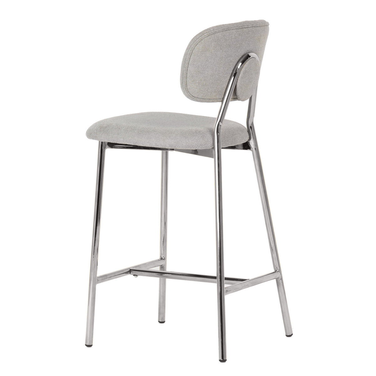 Joss Grey & Silver Counter Stool (Set of 2) - Luxury Living Collection