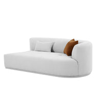 Pablo Grey Velvet Modular RAF Loveseat - Luxury Living Collection