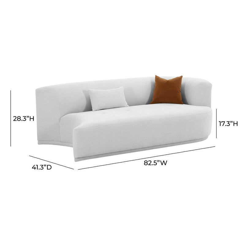 Pablo Grey Velvet Modular RAF Loveseat - Luxury Living Collection