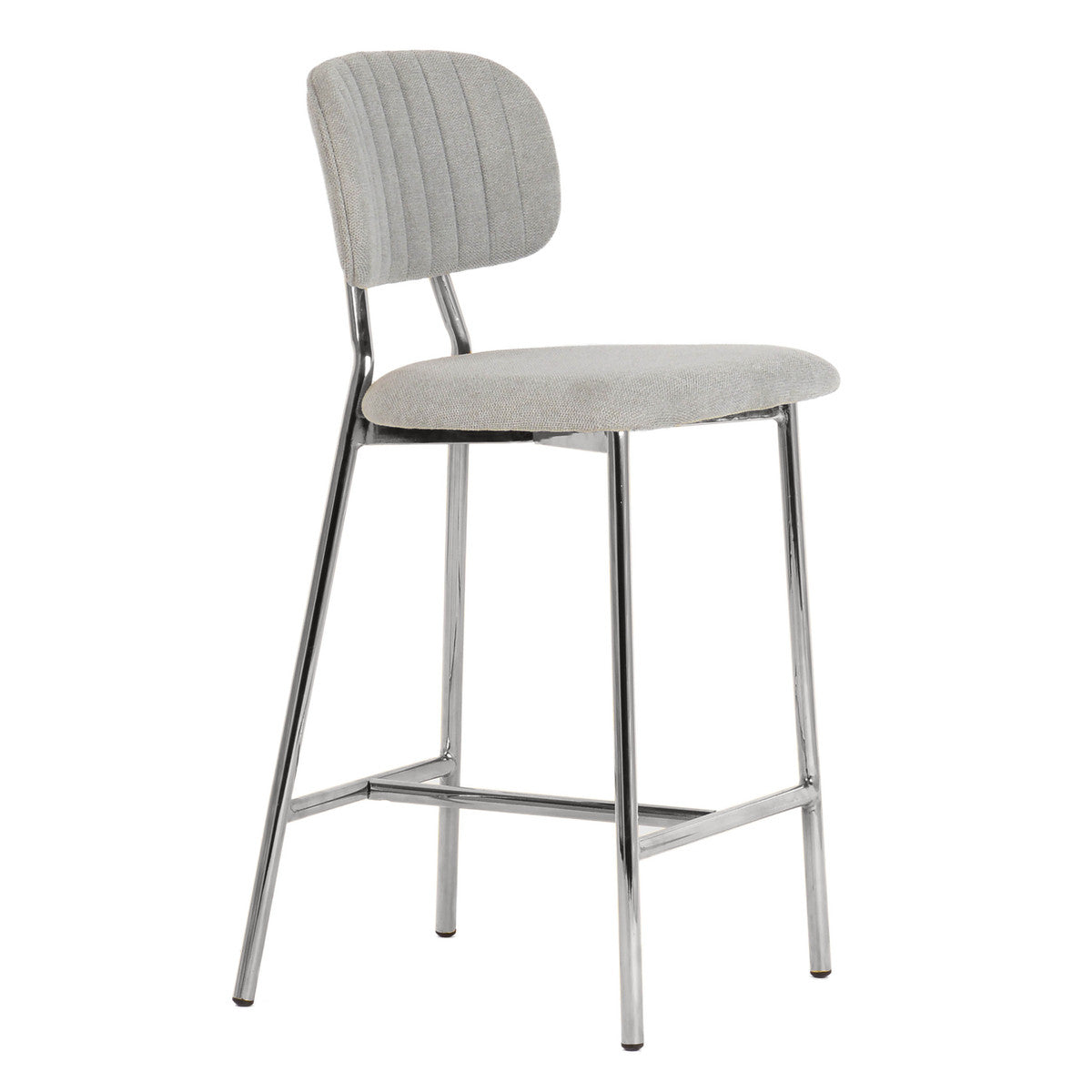 Joss Grey & Silver Counter Stool (Set of 2) - Luxury Living Collection