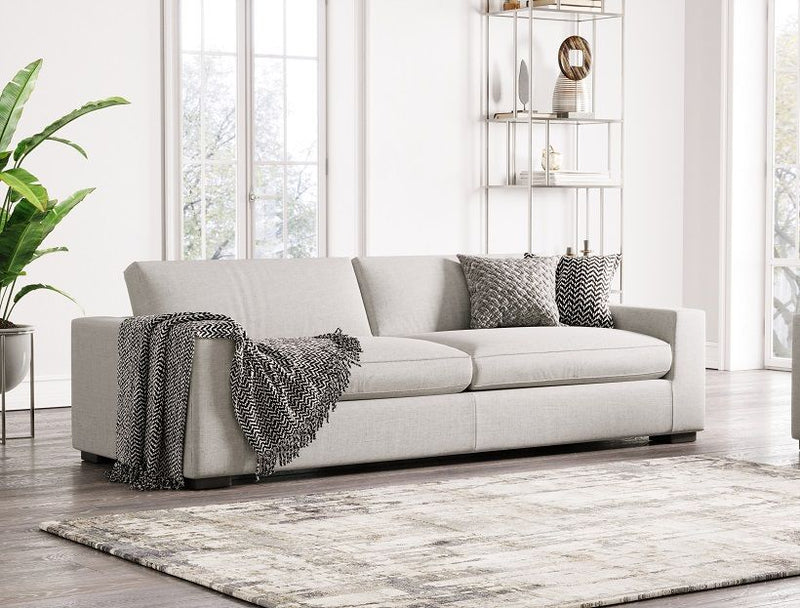 Benya Modern White Fabric Sofa