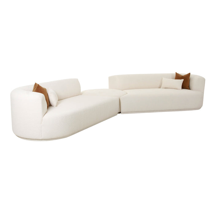 Pablo Cream Boucle 3-Piece Modular Sectional - Luxury Living Collection