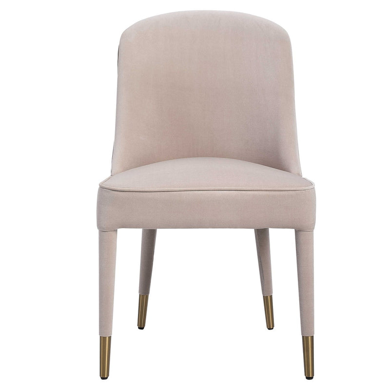 Alexa Champagne Velvet Chair (Set of 2)