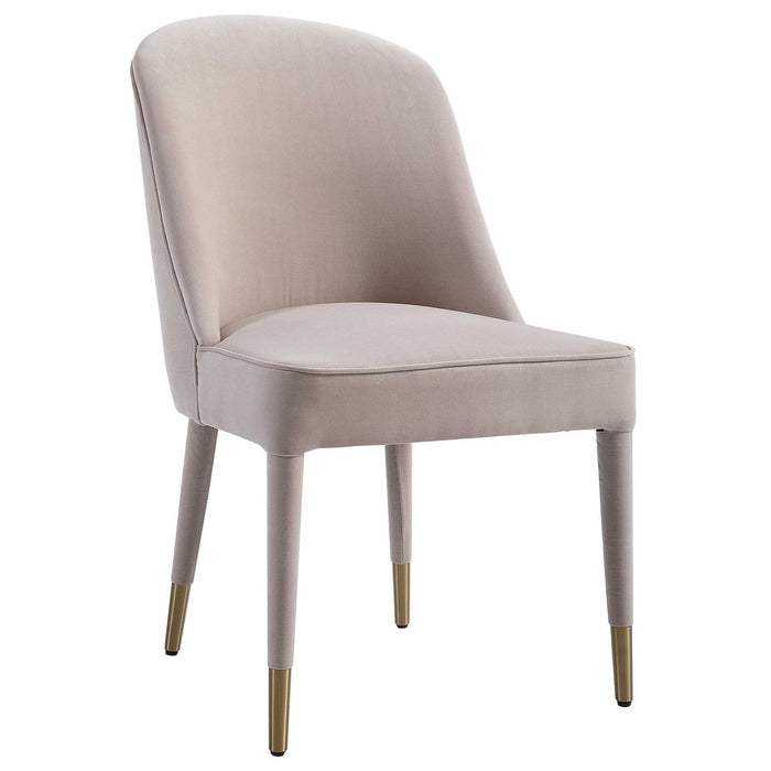Alexa Champagne Velvet Chair (Set of 2)