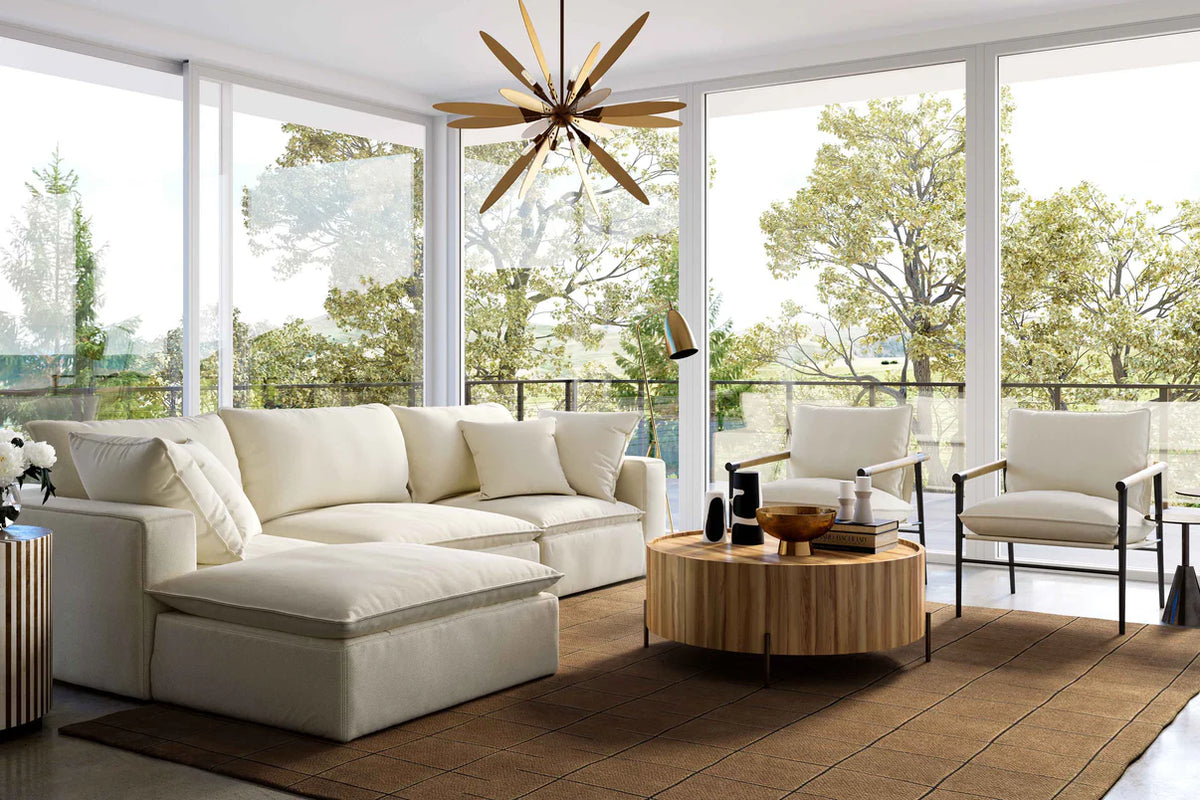 Cali Natural Performance Fabric Modular Corner Chair