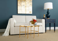 Zene 19" Acrylic & Gold Leaf Coffee Table