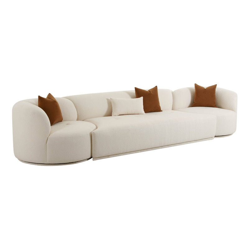 Pablo Cream Boucle 3-Piece Modular Sofa - Luxury Living Collection