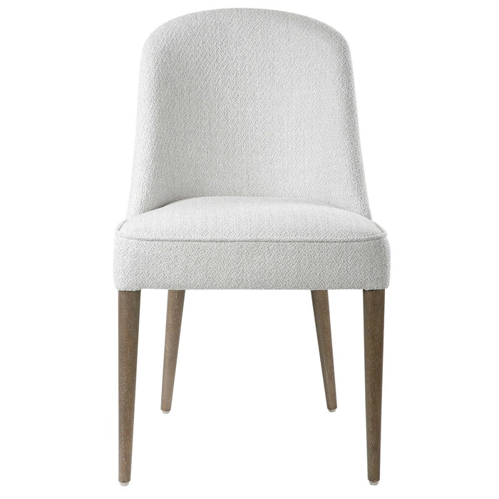 Alexa White Fabric Chair (Set of 2)