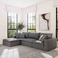 Carlie Slate Modular Corner Chair - Luxury Living Collection