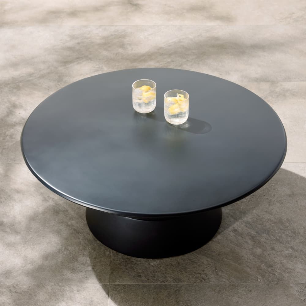Tempe 32" Matte Black Indoor/Outdoor Coffee Table
