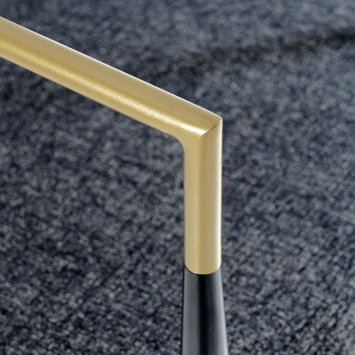 Nicole Dark Grey/Gold & Black Bar Stool