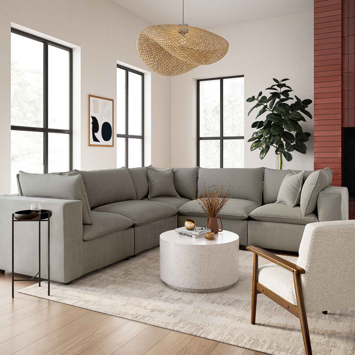 Carlie Slate Modular L-Sectional Sofa - Luxury Living Collection