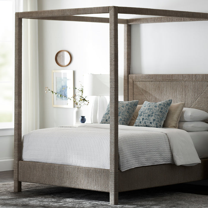 Woodside White Sand Hand-woven Rope Luxurious Canopy Bed