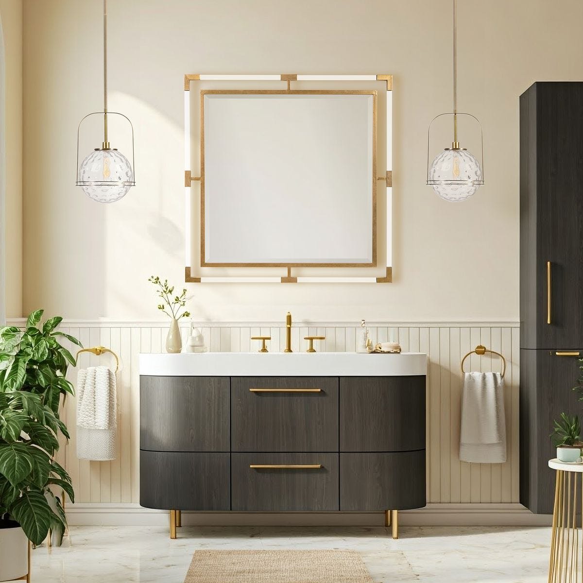 Sherway Modern Rich Antique Brass Pendant (2 Sizes Available)