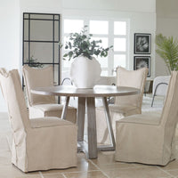 Carran 52" Soft Grey/Brown Dining Table