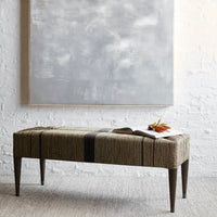 Fritz 48" Natural Rope With Black Stripe Bench