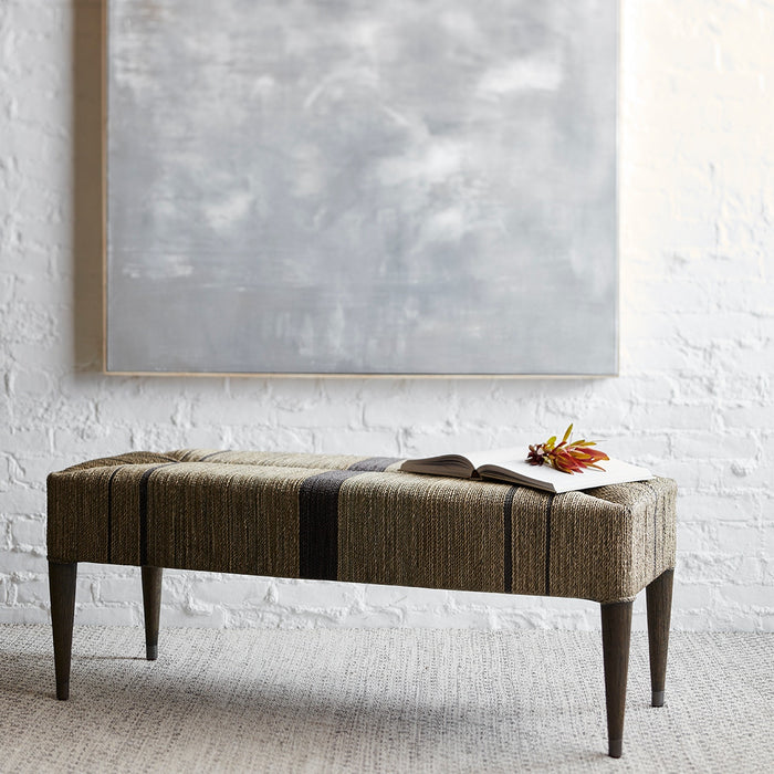 Fritz 48" Natural Rope With Black Stripe Bench