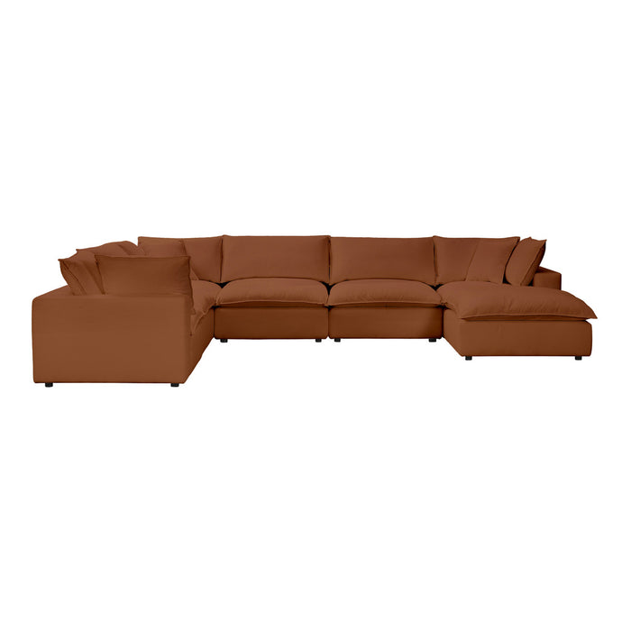 Carlie Rust Modular Large Chaise Sectional - Luxury Living Collection