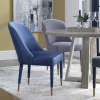 Alexa Sapphire Velvet Chair (Set of 2)