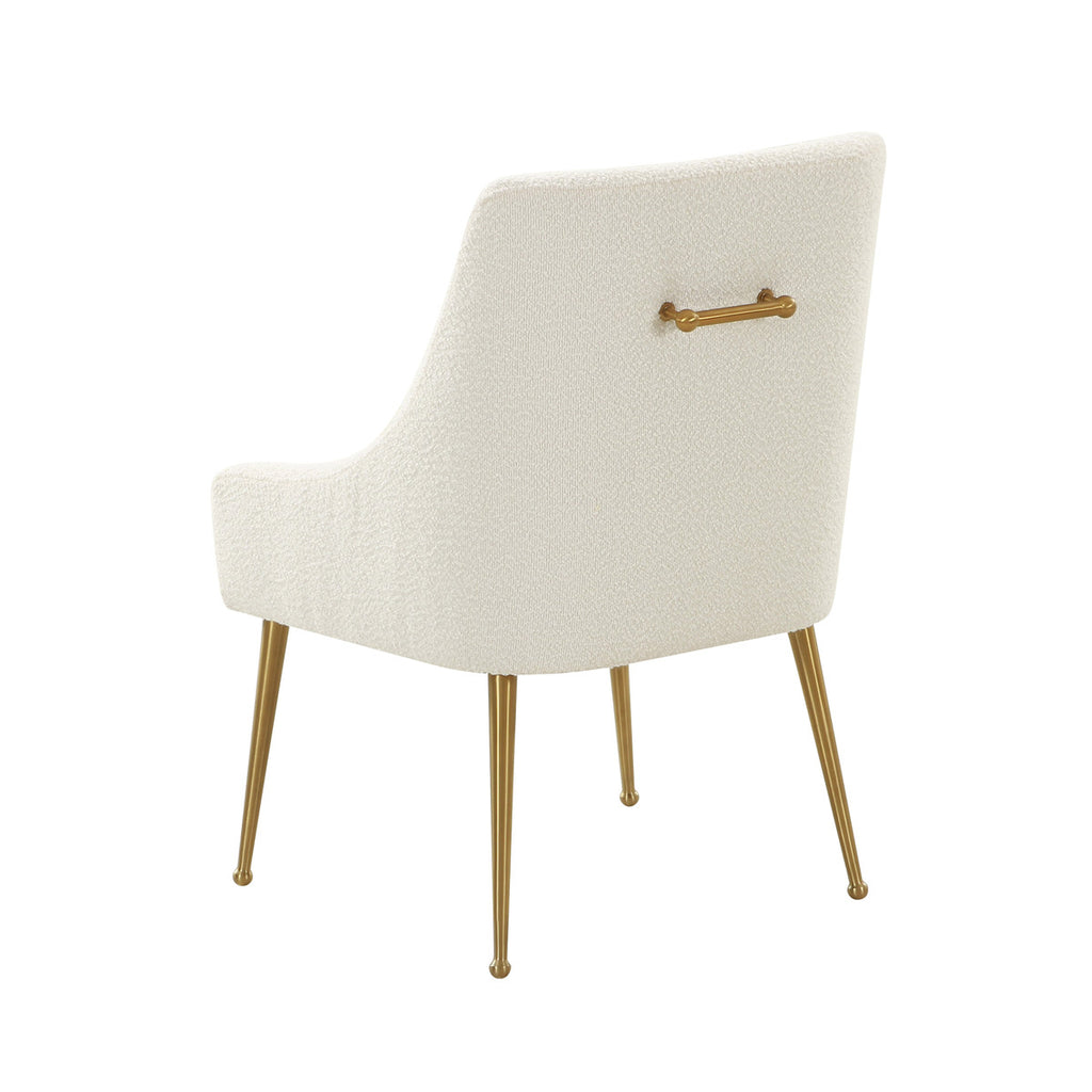 Prado Cream Boucle With Gold Frame Chair - Luxury Living Collection