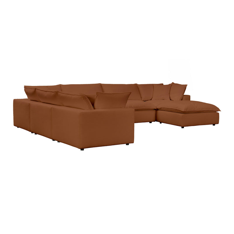 Carlie Rust Modular Large Chaise Sectional - Luxury Living Collection