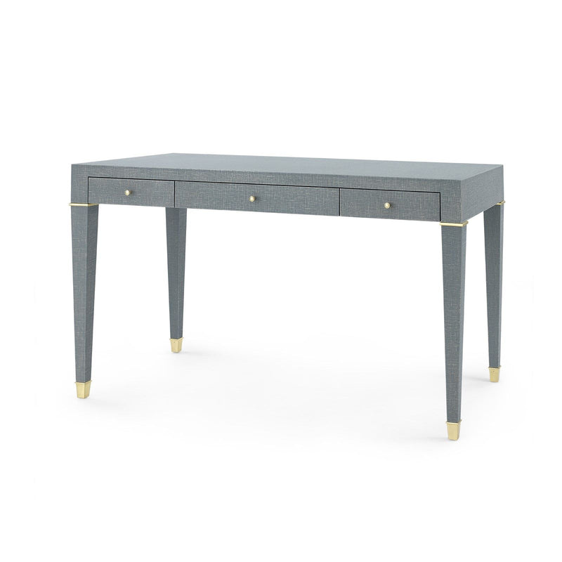 Seneca Desk - Winter Grey / Brass