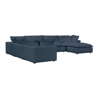 Carlie Navy Modular Large Chaise Sectional - Luxury Living Collection