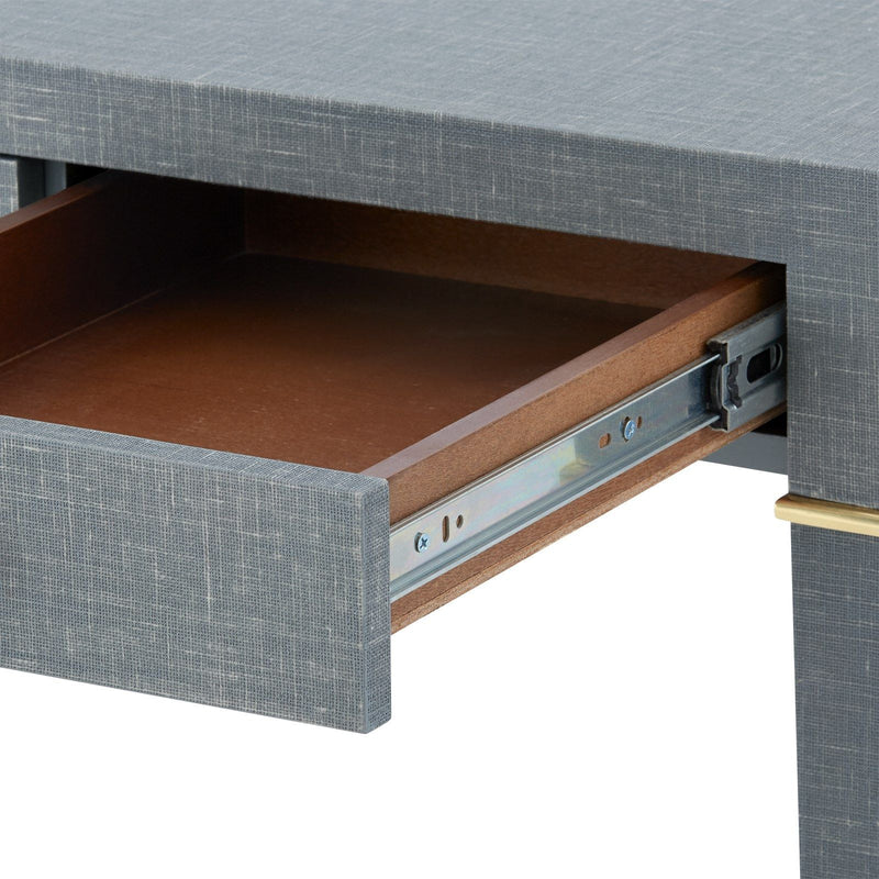 Seneca Desk - Winter Grey / Brass