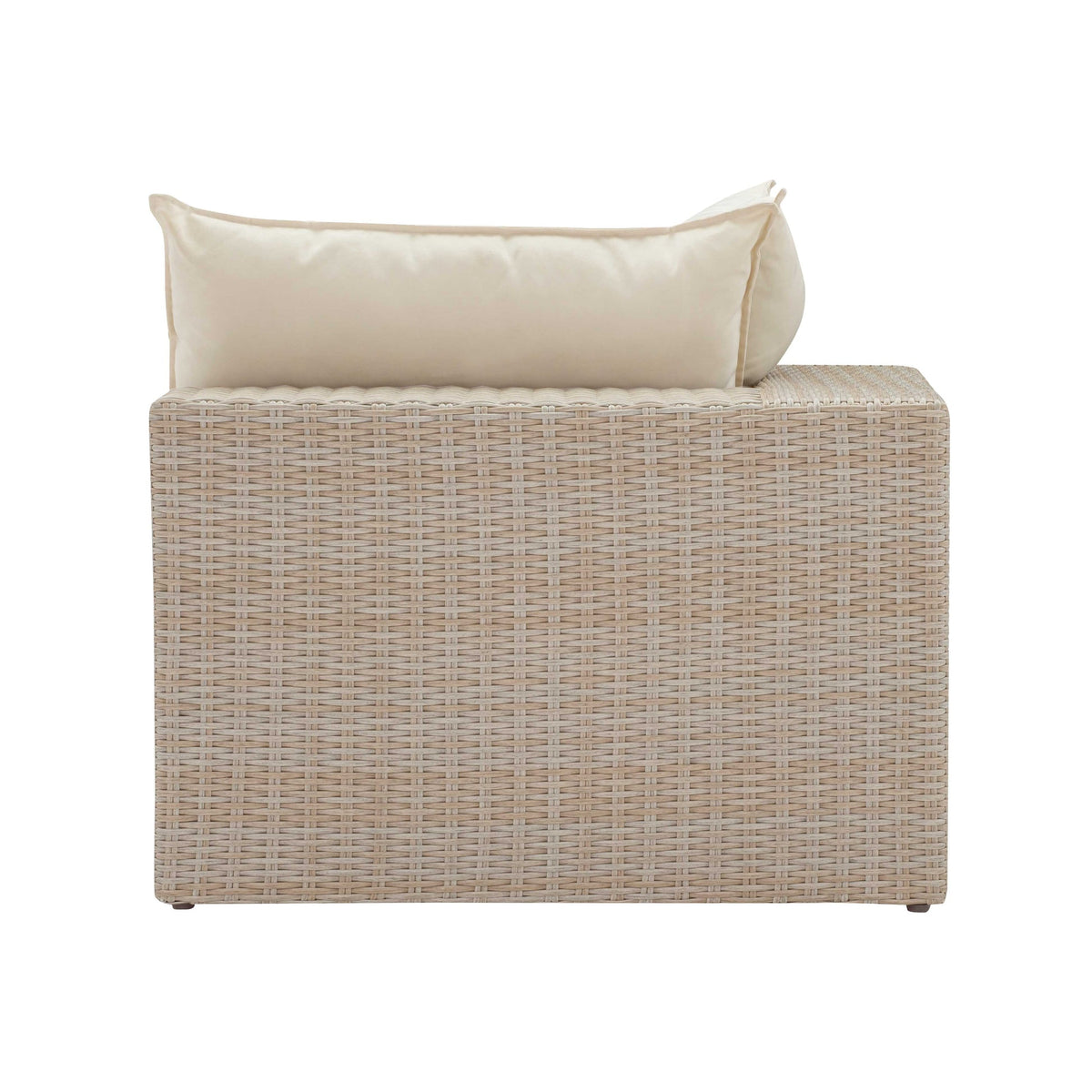 Cali Weather-Resistan Natural Wicker Outdoor Corner Chair