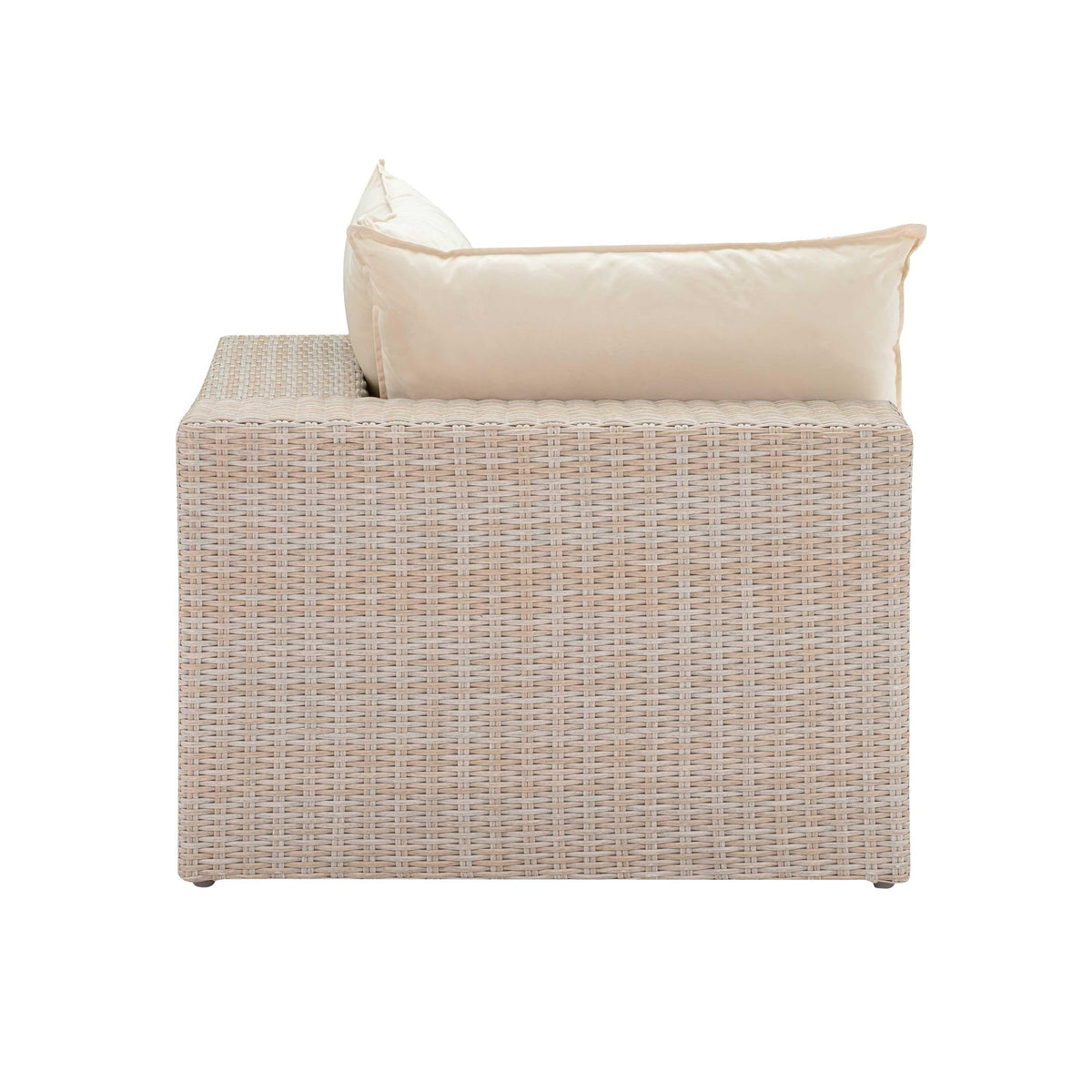 Cali Weather-Resistan Natural Wicker Outdoor Corner Chair