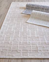 Cleo Textured Ivory Area Rug - Elegance Collection
