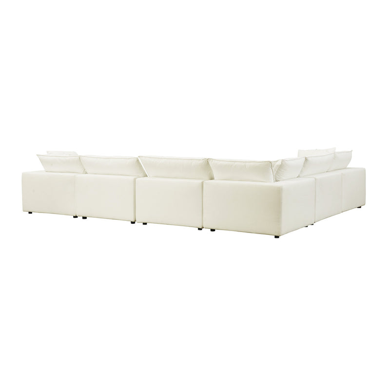 Carlie Natural Modular Large Chaise Sectional - Luxury Living Collection
