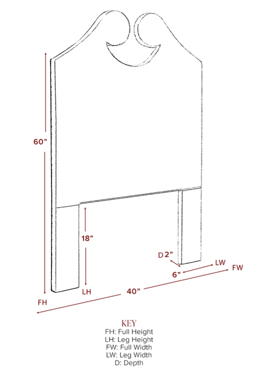 Hannah Ivory Performance Twin Custom Headboard